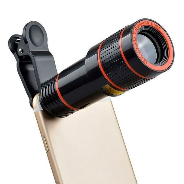 RONSHIN External HD Mobile Phone Lens Adjustable Focal Length 12x Telephoto Telescope Lens Silver 